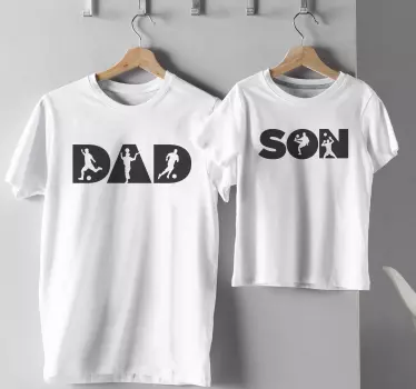 Fodboldspillere far og søn tøj - TenStickers