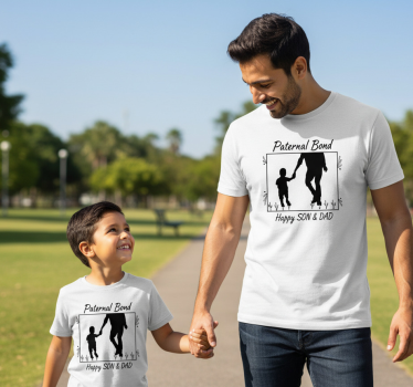 Far og søn tøj paternal bond t-shirt - TenStickers