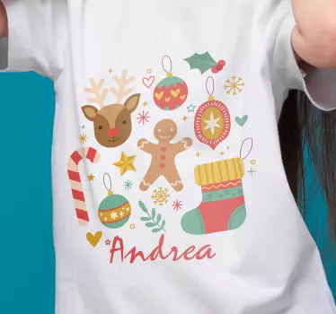 Far søn tøj t-shirt festlig juleglæde - TenStickers
