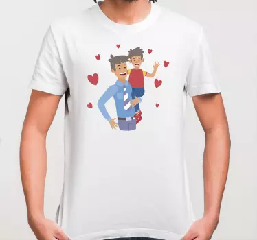 Far søn tøj t-shirt hjertelig far søn forbindelse - TenStickers