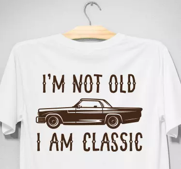 Far søn tøj t-shirt klassisk ikke gammel - TenStickers