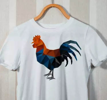 Farver skygge kylling design t-shirt - TenStickers