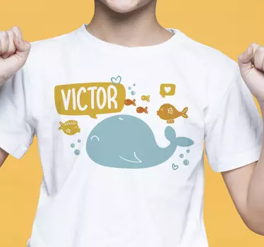 Farverig og glad havbørne-shirt - TenStickers