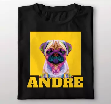 Brugerdefineret farverigt hundeportræt original t-shirt - TenStickers