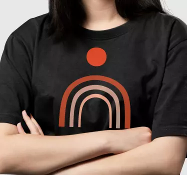 Retro regnbue med sol original t-shirt - TenStickers
