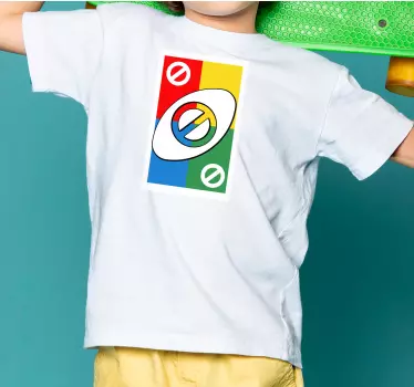 Flerfarvet stop-unokort med fire dele t-shirt - TenStickers