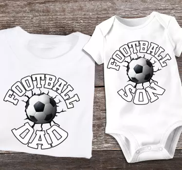 Fodbold Dad and Son far og søn tøj - TenStickers