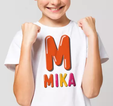 Første bogstav er for navnet shirt baby t-shirt - TenStickers