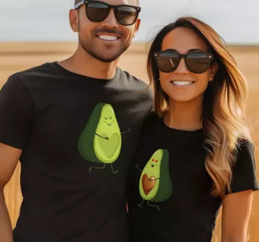 Glad avokado par t-shirt - TenStickers