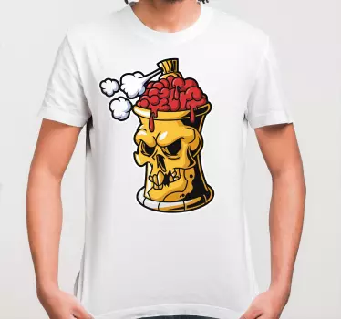 Graffiti skull spray t-shirt - TenStickers