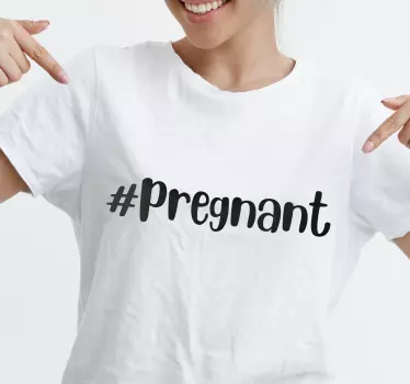 #gravid t-shirt med enkelt mønster - TenStickers