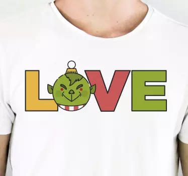 Grinch love christmas tee shirts - TenStickers