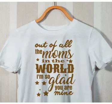 Guldfarvet til mors dag t-shirt - TenStickers