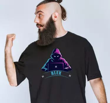 Hacker personlig t shirt - TenStickers