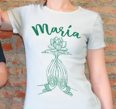 Hænder mandala med navn t-shirt - TenStickers