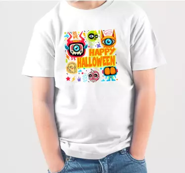 Halloween t shirt glædelig halloween fest - TenStickers