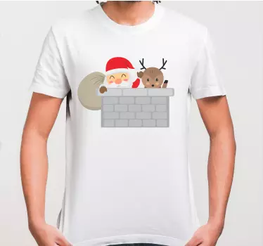 Halloween t shirt julemand og rensdyr sjov - TenStickers