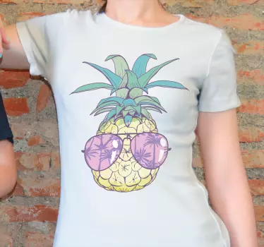 Hawaiiansk ananas tegneserie-t-shirt - TenStickers
