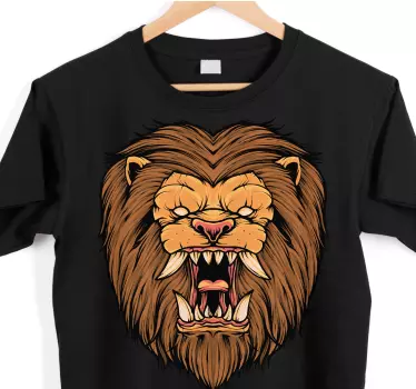 Voldsom løve-t-shirt original t-shirt - TenStickers