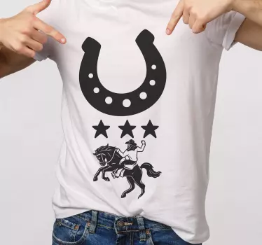 Hestesko mønster t-shirt - TenStickers
