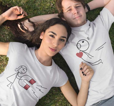 Hjerte magnet t shirt - TenStickers