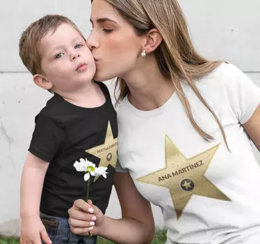Hollywood stjerne forældre og t-shirt til børn - TenStickers