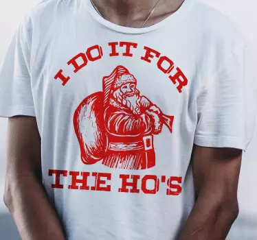 Humoristisk julemand jule t shirt - TenStickers