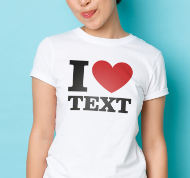 i love personlig t shirt - TenStickers
