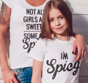 Ikke alle piger er søde mor og datter skjorte - TenStickers