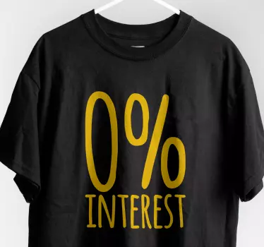 Ikke interesseret sjov tekst t-shirt - TenStickers