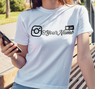 Instagram synes godt om personlig t shirt - TenStickers