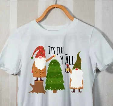Its jul y ́all with nisser christmas t-shirts - TenStickers