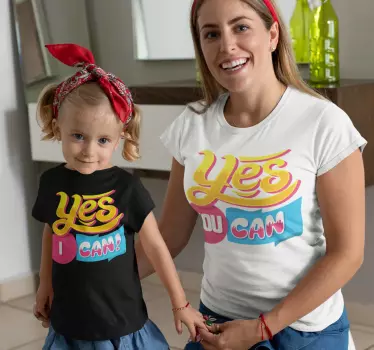 Ja du kan mor og børn shirt - TenStickers