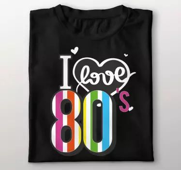 Jeg elsker 80'er t-shirten - TenStickers