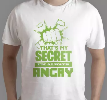 Jeg er altid vred t-shirt - TenStickers