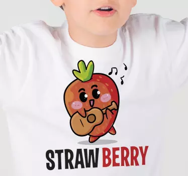 Jordbær t-shirt børnetrøje - TenStickers