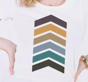 Jordfarver arrow nordisk design t-shirt - TenStickers