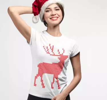 Jul t-shirt rensdyr - TenStickers