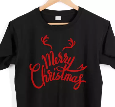 Jule t shirt glade juleønsker - TenStickers