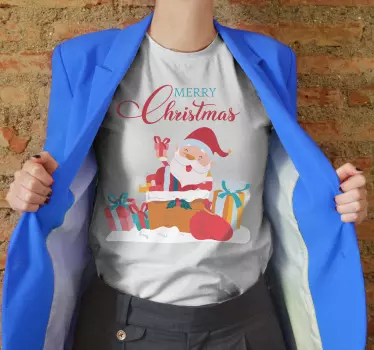Jule t shirt glædelig jul stemning - TenStickers