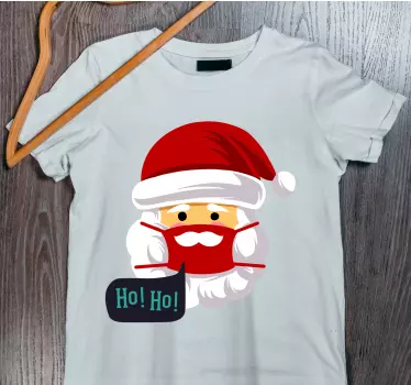 Jule t shirt julemand med maske - TenStickers