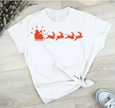 Jule t shirt julemandens slæde rejse - TenStickers