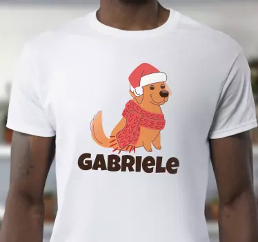 Julehunde design T-shirts med navn - TenStickers