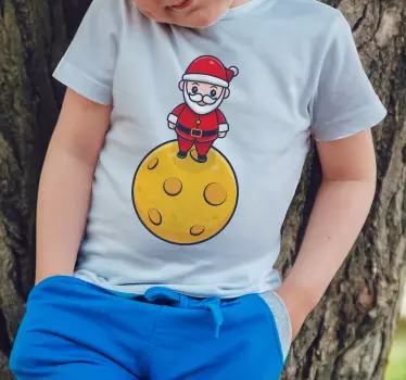 Julemand på månen jul tee shirts - TenStickers