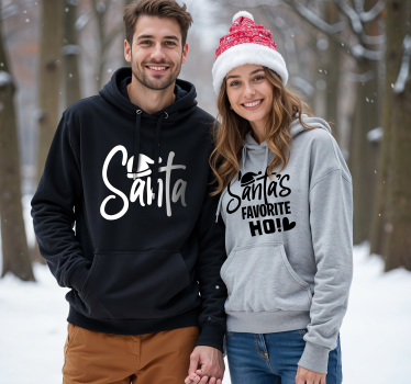 Julemandens favorit ho par t-shirt - TenStickers