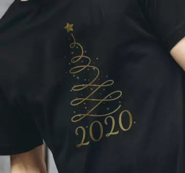 Juletræ med år tee -shirts - TenStickers