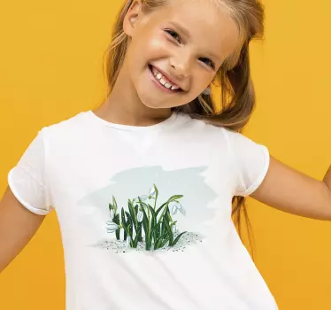 Kid illustrationer af vintergækker t-shirt - TenStickers