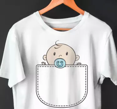 Kig baby fra bump baby t-shirt - TenStickers