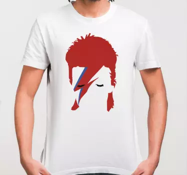 Klassisk bowie ansigt design t-shirt - TenStickers