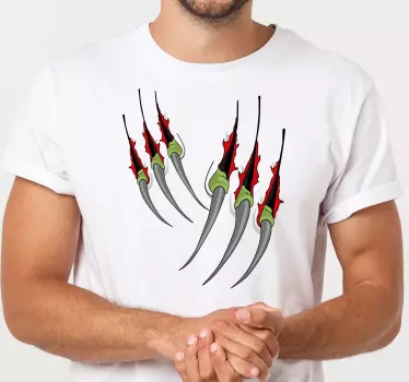 Klo ridser rødt blod halloween t-shirt - TenStickers